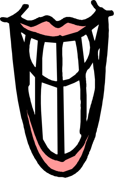 The image shows a black and white illustration of an animated character with exaggerated facial features resembling a clown's face on one side against a solid color background that transitions from pink to gray in two horizontal stripes, creating a vertical split effect.