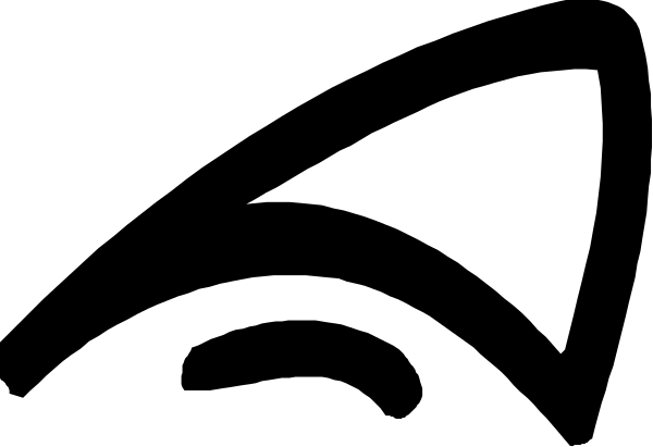 The image shows a black silhouette of an airplane wing with white lines indicating its shape against a grey background.