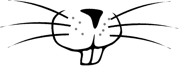 The image shows a black and white line drawing of two cats facing each other with their tails intertwined against an untextured background.