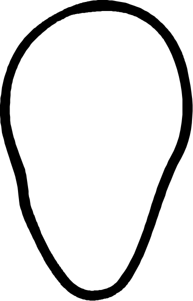 The image shows a black silhouette of an ear with white background on left side against gray gradient backdrop from right to left.