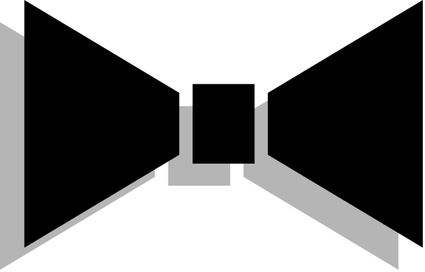 The image shows a black and white pixelated representation of an abstract scene with geometric shapes that resemble buildings against a dark background.