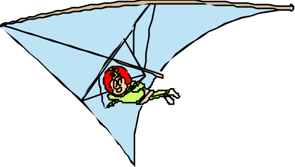 The image shows a cartoon of an astronaut floating above Earth with clouds below them against a dark blue sky background.