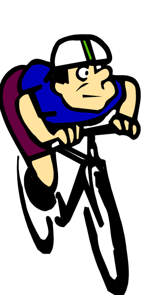 The image shows a cartoon of an animated character with blue hair holding onto what appears to be a pole while standing on top of it in front of a dark background that resembles nighttime sky.
