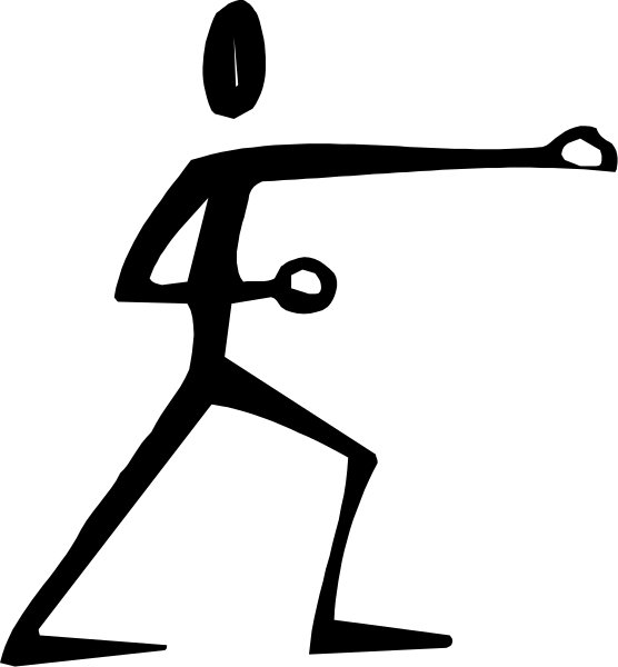 The image shows a simple black and white line drawing of two rectangles with different shades of gray on either side connected by an arrow-like shape in between them against a dark background.