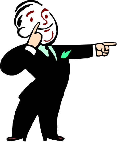 The image shows a black silhouette of an animated character pointing with their right hand against a dark background.