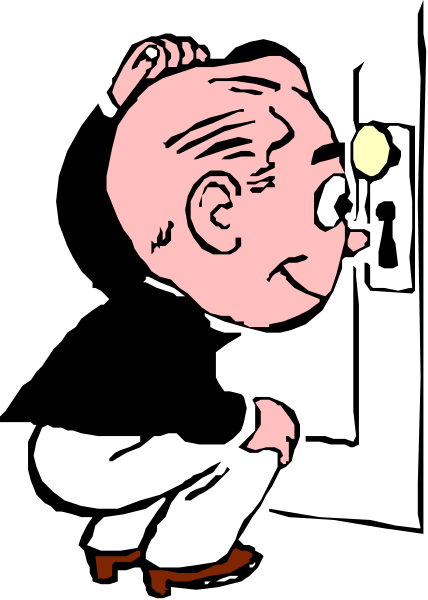 The black and white cartoon features a man with glasses looking down at his hands while standing on what appears to be an escalator in front of him is another person who seems surprised by something he's holding, possibly money or tickets.