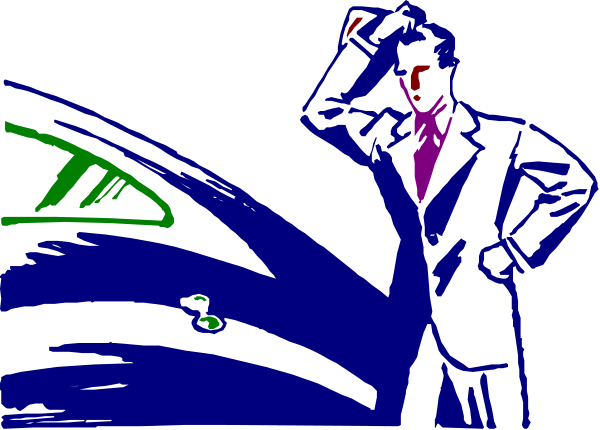 The image shows a cartoon of an animated character standing on top of what appears to be a car with its arms raised in surprise or excitement against a dark background that suggests nighttime.