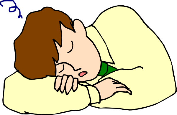 The image shows a cartoon of an animated boy lying down with his eyes closed on what appears to be a bed at nighttime in front of him is another character who seems to have long hair but it's unclear if that person has any other features due to their back being turned towards the viewer.
