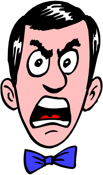 The image shows a cartoon of an animated character with exaggerated facial features such as wide eyes and open mouth expressing surprise or shock.