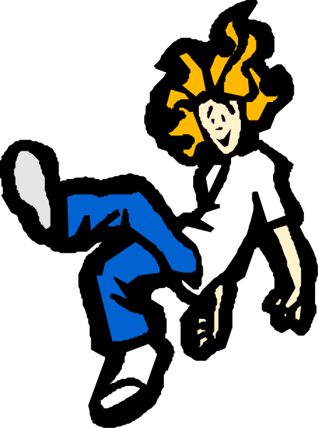 The image shows a cartoon of an animated character sitting on their knees with arms outstretched as if reaching for something off-frame.