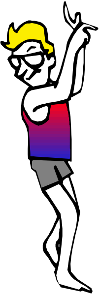 The image shows a black and white cartoon of an animated character standing with their back to us against what appears to be a wall in front of which is another figure that seems to have been digitally altered out, leaving only its shadow on the right side.