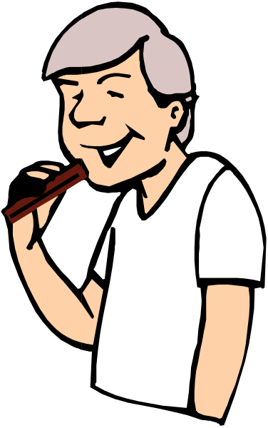 The cartoon shows a man holding cigarettes while standing next to an open window with curtains drawn back; he is wearing glasses and has gray hair.