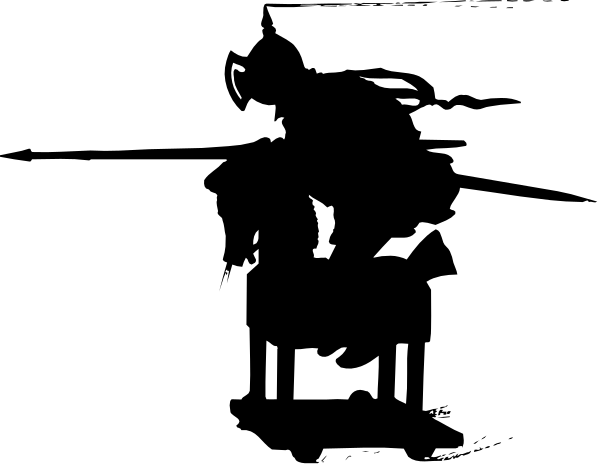 The black and white photo shows a person standing on top of an object that appears to be a carousel horse with its head cut off at the bottom edge of the image.
