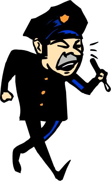 The image shows a black and white cartoon of an animated character who appears to be male with facial hair, wearing what looks like a blue shirt and hat, standing in front of another figure that is partially obscured by shadows but seems humanoid as well; there's no text or additional context provided.