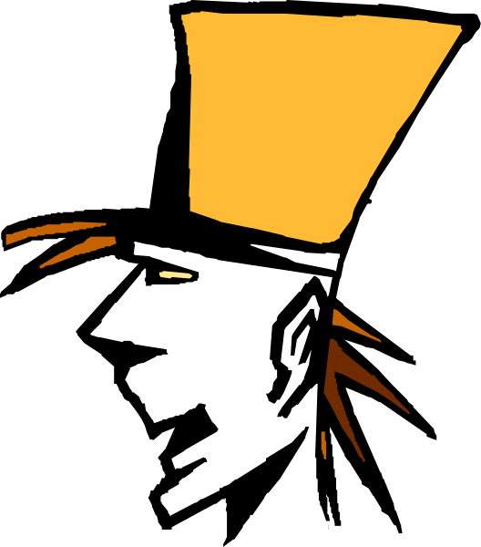 The image shows a black cat with yellow eyes peeking out from behind what appears to be an orange cone-shaped object in front of it.