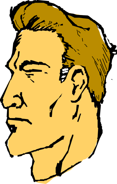 The image shows a black and white illustration of an animated male character with muscular build looking out from behind what appears to be bars on his face.