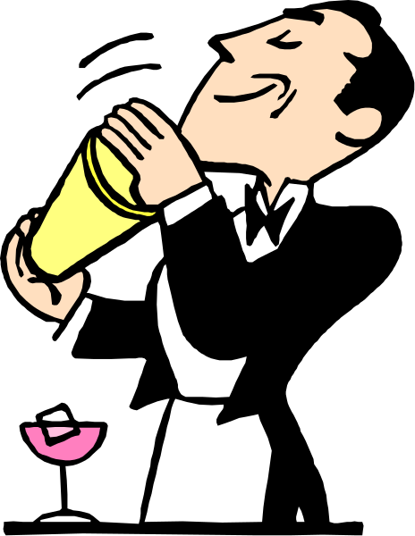 The cartoon shows a man holding an ice cream cone to his mouth while standing next to what appears to be a pink cupcake with white frosting on top of it.