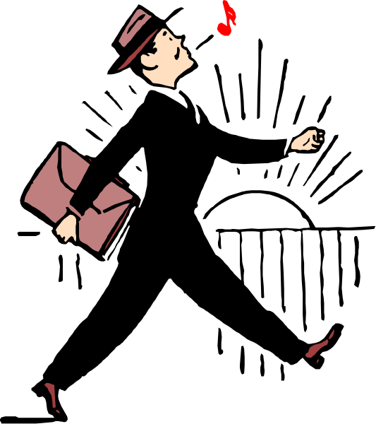 The black and white illustration shows a man dressed as Sherlock Holmes walking with his head down while carrying an open umbrella in one hand; he is wearing a deerstalker hat and holding what appears to be a magnifying glass, suggesting that this character might represent detective work or investigation.