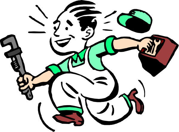 The black and white illustration shows a person with an axe running towards something on their right side of frame.