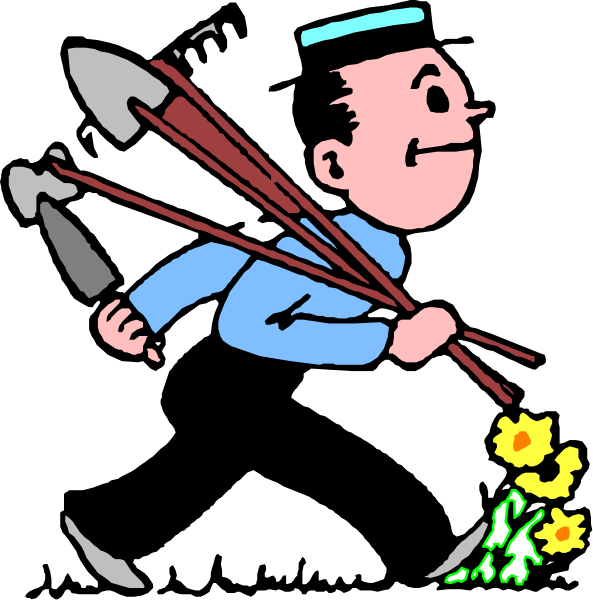 The cartoon shows a man with blue eyes holding two bouquets of flowers while riding on top of an open umbrella that is being carried by another person who appears to be running in front of him, creating motion blur around them both against a black background.