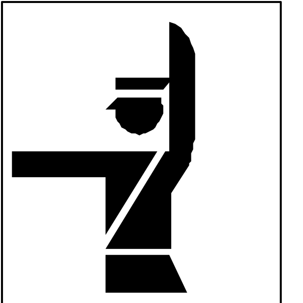 The black and white icon shows a toilet with an open lid next to it is labeled "MEN'S" indicating that this restroom facility caters specifically for men.