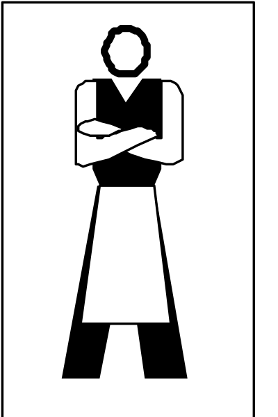 The image shows a black and white line drawing of an iconic figure from Star Wars: Luke Skywalker standing with his arms crossed in front of him.