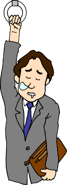 The cartoon shows a man standing with his hand raised to an open window; he is wearing glasses on top of his head and has dark hair. He's dressed in business attire: blue shirt under a suit jacket, white pants, black shoes, and holding what appears to be a book or folder against the wall beside him. The background features a simple gray gradient with no distinct details other than an open window above which he is gesturing his hand upwards as if calling for attention or signaling someone outside of frame.