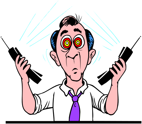 The cartoon shows a man with his hands up to either side of his head as if he's trying to hold back an overwhelming force; there is no visible text in this image.