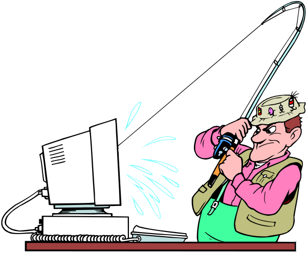 The cartoon shows a man with glasses sitting at his desk working on something while looking out of an open window where it's raining outside; he is holding up one hand as if to stop someone from entering, and there appears to be some sort of device or equipment in front of him that looks like a computer monitor.