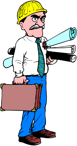 The illustration shows a man wearing blue jeans holding multiple rolls of paper under his arm while carrying two more on top with both hands; he is also pulling out another roll from behind him using one hand. He has glasses and appears to be in mid-motion, possibly walking or running towards the viewer's perspective. The background is plain black without any distinguishable features that would provide context about location or time of day.