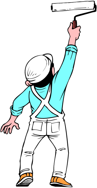 The illustration shows a cartoon character who appears to be an astronaut floating through space with tools hanging from their belt.