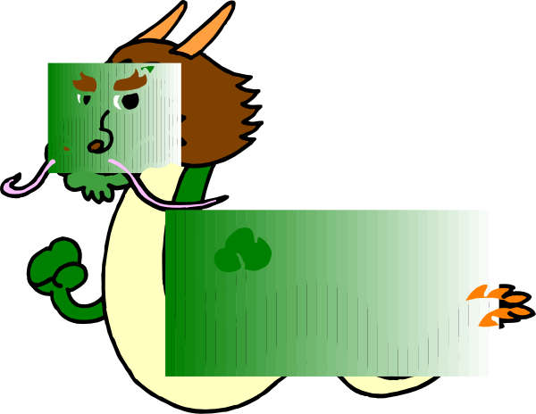 The image shows a cartoon of an anthropomorphic green dragon with wings standing on two legs next to what appears to be a large book that is open but blank inside; there's no text visible in this clip-art illustration, and it seems like a playful or whimsical scene.