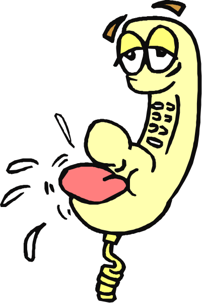 The cartoon shows a yellow creature with an antennae on its head holding up what appears to be a phone while standing in front of a black background.