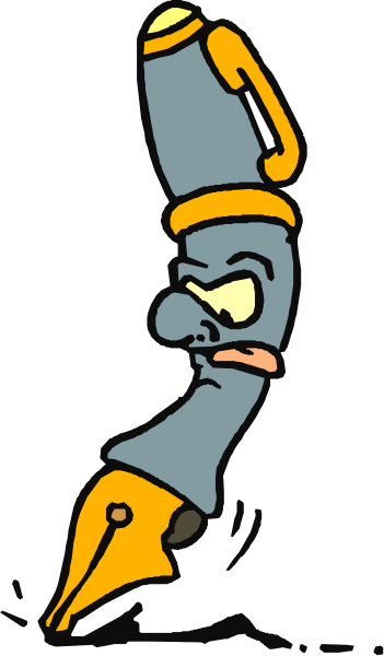The image shows a cartoon of an instrument with humanoid features wearing glasses on its face, standing against a black background.