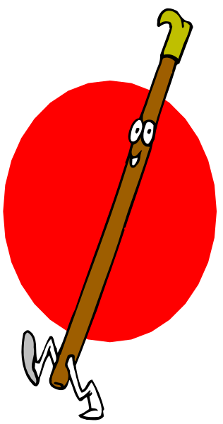 The image shows a cartoon of an arrow with eyes pointing upwards towards red circle that has two black dots on it representing ears, giving the impression of someone peeking through them from behind.