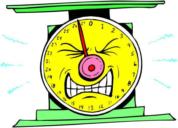 The image shows a cartoon of an analog clock with its hands spinning rapidly around it while emitting sound waves that resemble screaming noises from speakers on either side.
