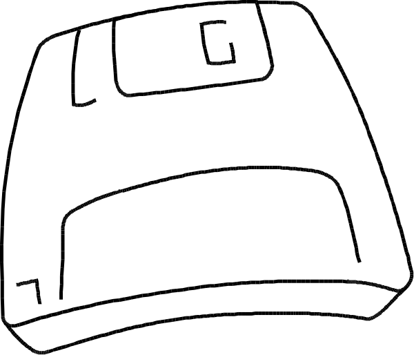 The black and white illustration shows two different types of hats: a baseball cap on top left corner with its brim facing downwards; an open umbrella in bottom right corner that is partially visible, showing only one side where it's connected to another object or surface but not the interior.