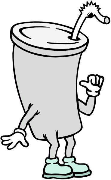 The image shows a cartoon of an ice cream cone with eyes holding onto its top while standing on what appears to be a black surface against a white background; there is no text present in this clip-art illustration.