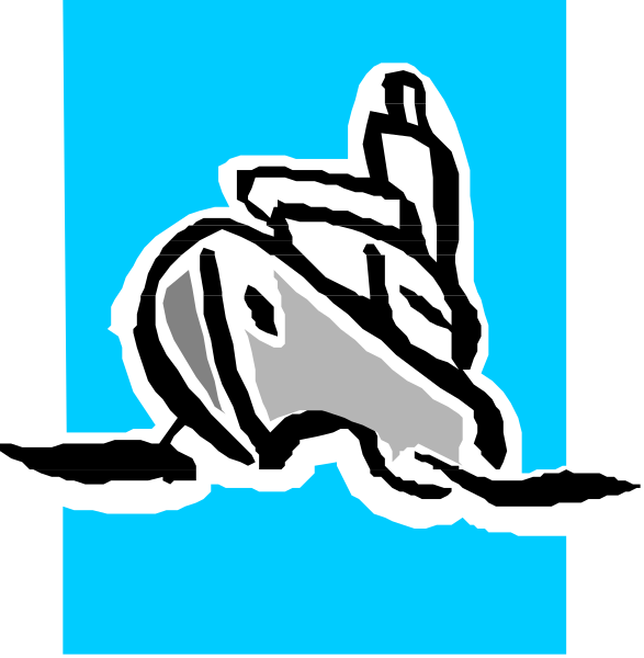 The image shows a blue background with an icon of a black cat on it.