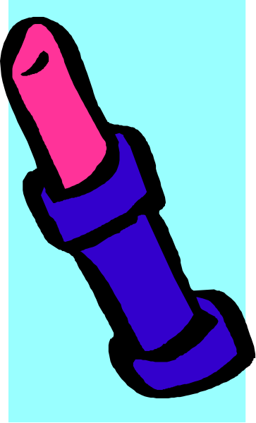 The image shows a blue lipstick tube with an eraser on top of it against a gray background.