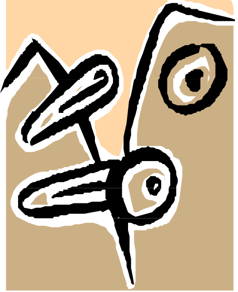 The image shows a black ink drawing of an abstract face with eyes closed on what appears to be a piece of paper within another larger sheet of paper that has been folded over it in such a way as to create a three-dimensional effect, giving depth and perspective to the artwork.