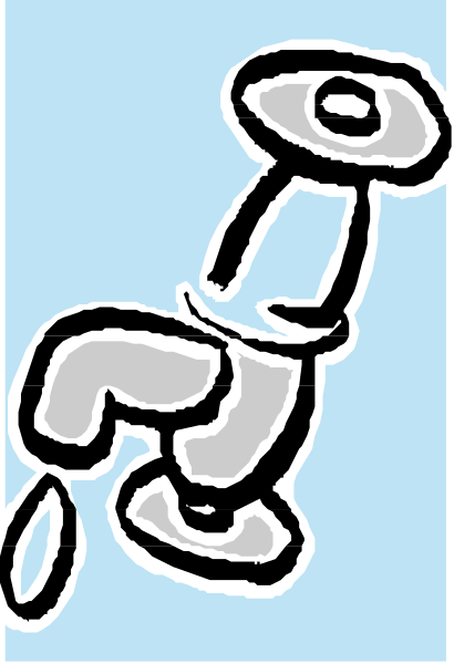 The image shows a cartoon of an animated character riding on top of another figure that appears to be lying down with its head in one hand while holding onto something else with both hands; it's set against a blue background, and there is no text present within this small clip-art image.