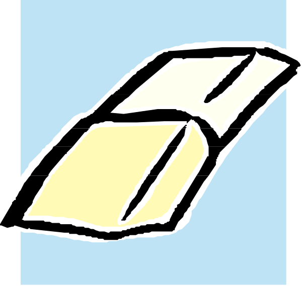 The image shows a stylized representation of an envelope with its flap open to reveal what appears to be paper inside it against a blue background.