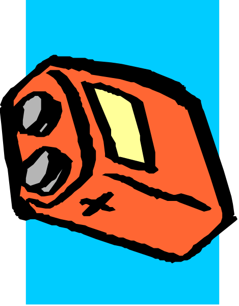 The image shows a red first aid kit with two compartments on its sides against a blue background.