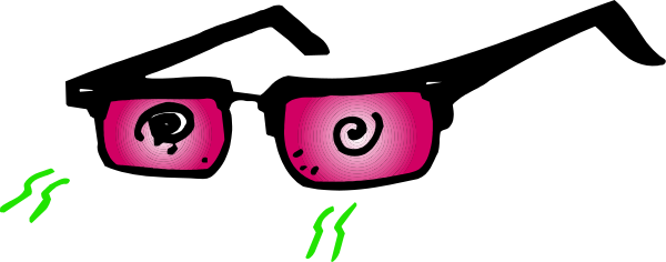 The image shows a dark background with three glowing eyes at different heights on what appears to be an alien spacecraft in outer space.