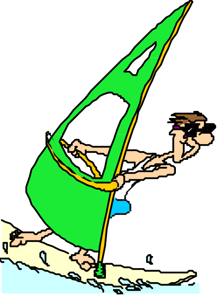 The image shows a cartoon of an adventurous sailor on his boat navigating through rough waters with choppy waves in the background while holding onto a rope attached to it for support.