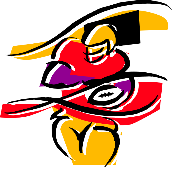 The image shows a cartoon character that appears to be an anthropomorphic figure with red hair wearing what looks like a purple shirt and blue pants, standing on one leg while holding onto something in its other hand as if it's flying through space; there is no background detail visible due to the close-up nature of the image.