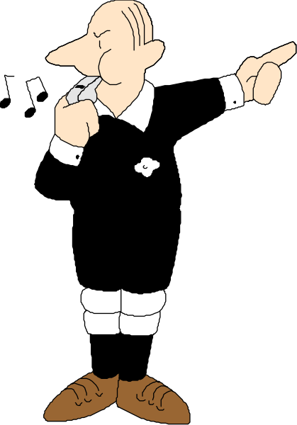 The cartoon shows a man with mustache pointing his finger upwards while standing on what appears to be an iceberg; he is wearing a suit jacket over a striped shirt and tie.