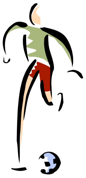 The image shows a cartoon of an animated character with red hair flying through midair against a black background; it is stylized in a simple line drawing format without any additional context provided by other elements within this small clip-art frame.