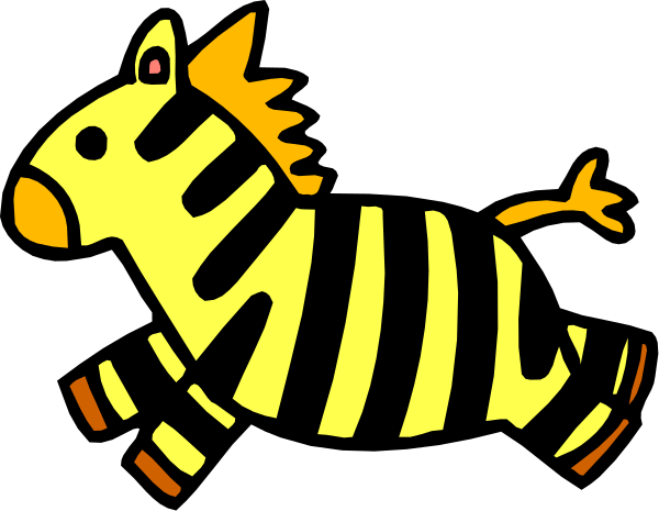The image shows a cartoon of an animal that resembles both a fish with stripes like those on zebras and possibly some other characteristics as well; it is depicted in profile view against a black background, giving no indication about its setting or any actions being performed by either the character itself or objects around.